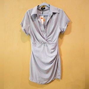 NWT Cider Sky Blue Short Sleeve Dress M